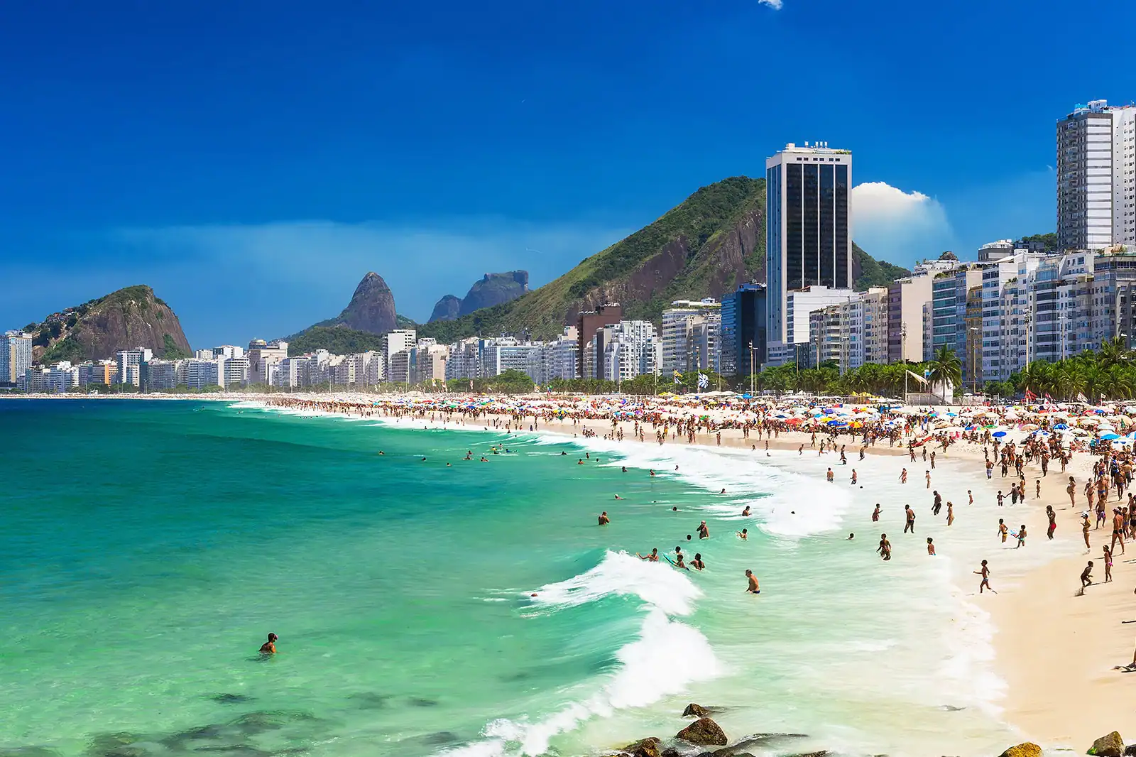 Vista da praia de Copacabana